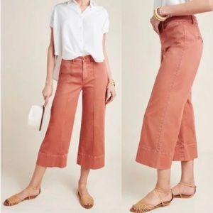 Anthropologie Chino Wide Leg Crops